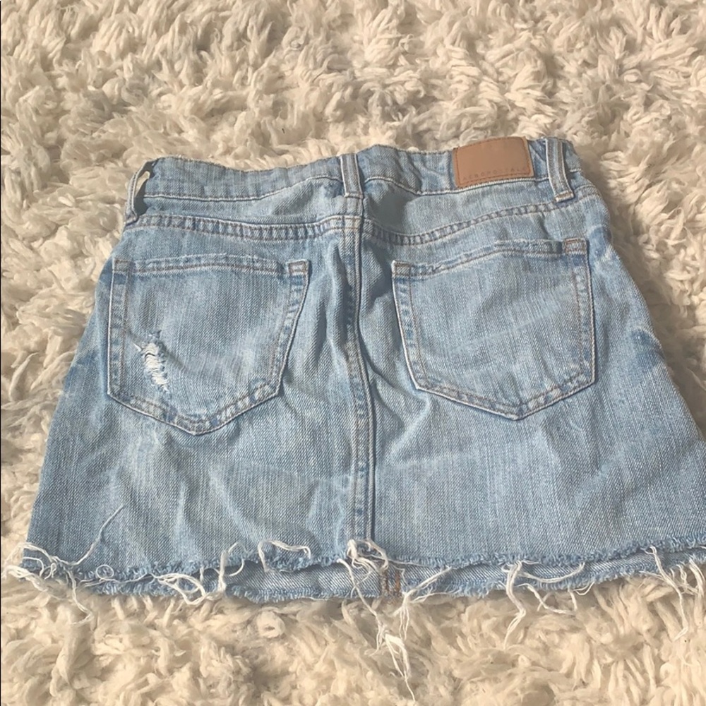 Aéropostale Light Washed Jean Skirt with Rips - Picture 2 of 4